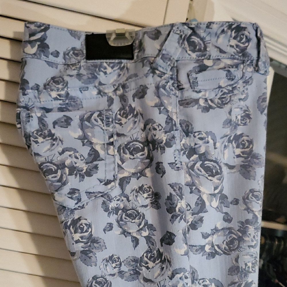 Floral Blue and White Pants